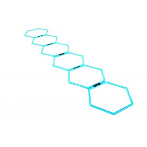 Hexagonal Agility Rings Ø 45 cm – Set of 6 Pieces